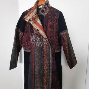 Embroidered Wool and Cotton Jacket